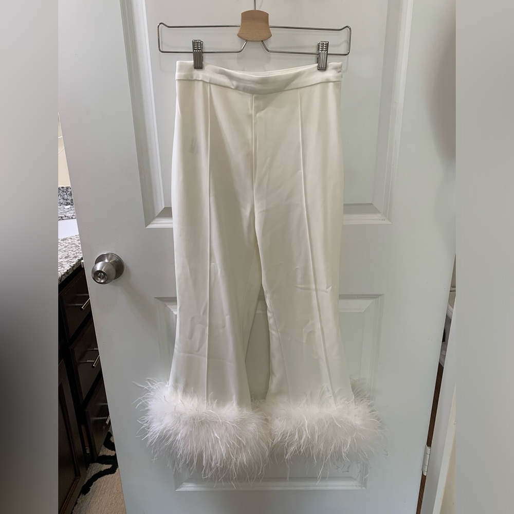 NADINE MERABI Margot white pants. Worn ONCE. Size XS.